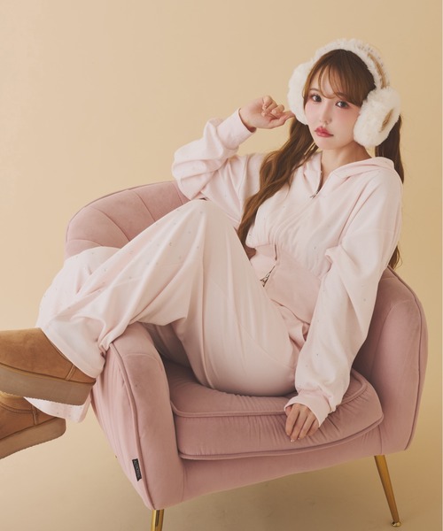 Vuori ヴィオリ ベージュピンクラグナラウンジパンツスウェット上下セットXS Vuori ヴィオリ ベージュピンクラグナラウンジパンツスウェット上下