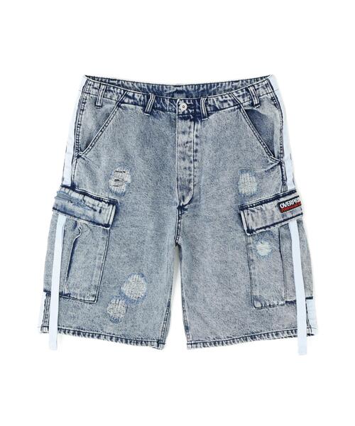over print(オーバープリント)の「overprint/オーバープリント/Tourniquet half pants(デニムパンツ・レディース・ブルー/ブラック/オリーブ系・L/M/XL/S)」の1枚目の写真