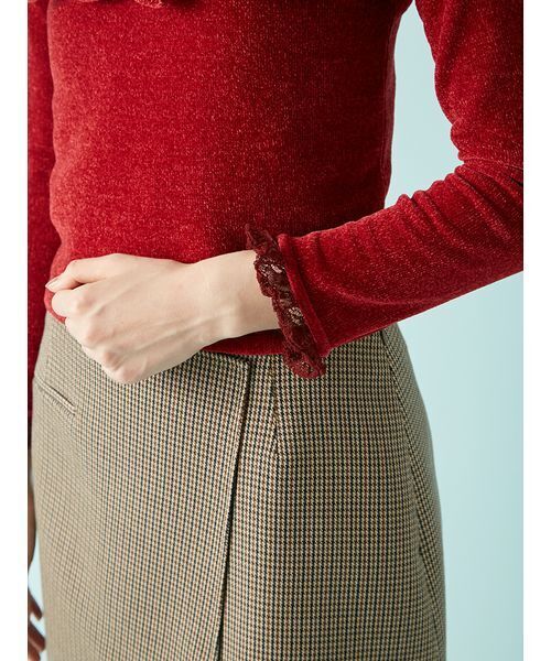 モールフリルニットトップス