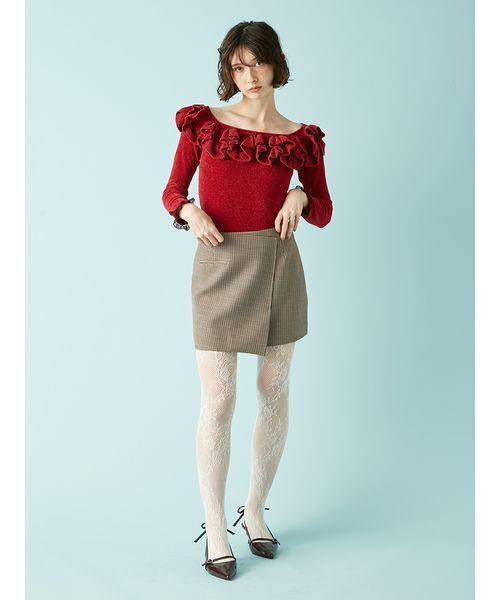 【LILYBRWON】モールフリルニットトップス LILY BROWN（リリーブラウン）の「モールフリルニットトップス（ニット