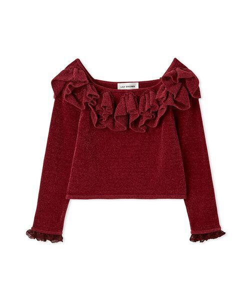 【LILYBRWON】モールフリルニットトップス LILY BROWN（リリーブラウン）の「モールフリルニットトップス（ニット
