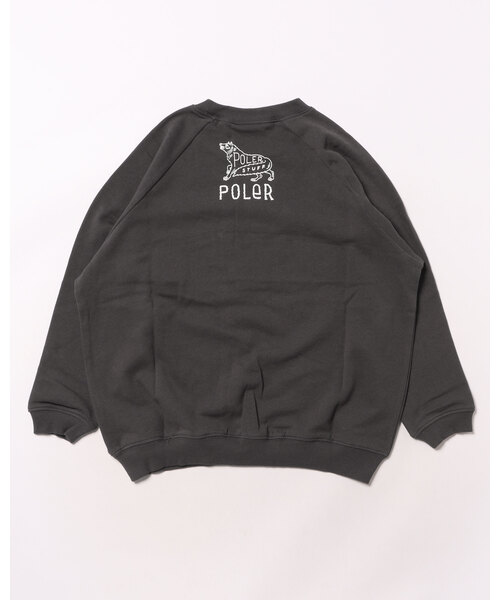 POLeR(ポーラー)の「POLER/ポーラー トレーナー スウェット キッズ クルーネック カレッジロゴ 裏毛 セットアップ対応 KIDS COLLEGE CREW 259MCV0038(スウェット・キッズ・チャコール/オートミール・160cm/150cm/140cm/130cm)」の4枚目の写真