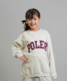POLeR（ポーラー）の「POLER/ポーラー トレーナー スウェット キッズ クルーネック カレッジロゴ 裏毛 セットアップ対応 KIDS COLLEGE CREW 259MCV0038（スウェット）」