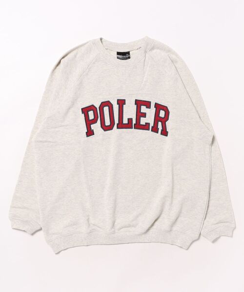 POLeR(ポーラー)の「POLER/ポーラー トレーナー スウェット キッズ クルーネック カレッジロゴ 裏毛 セットアップ対応 KIDS COLLEGE CREW 259MCV0038(スウェット・キッズ・チャコール/オートミール・160cm/150cm/140cm/130cm)」の18枚目の写真