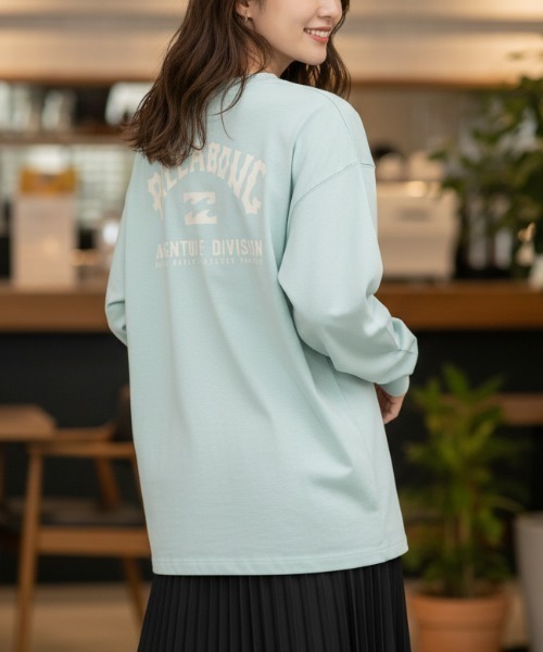 BILLABONG(ビラボン)の「【BILLABONG/ビラボン】24AW ADIV LOGO WARM LS TEE/バックプリント長袖ロンT(Tシャツ/カットソー・レディース・ホワイト/ライトブルー/ブラック・MEDIUM/LARGE)」の1枚目の写真