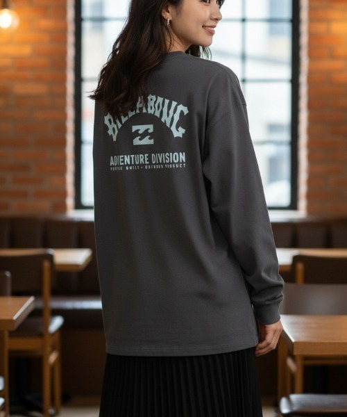 BILLABONG(ビラボン)の「【BILLABONG/ビラボン】24AW ADIV LOGO WARM LS TEE/バックプリント長袖ロンT(Tシャツ/カットソー・レディース・ホワイト/ライトブルー/ブラック・MEDIUM/LARGE)」の3枚目の写真