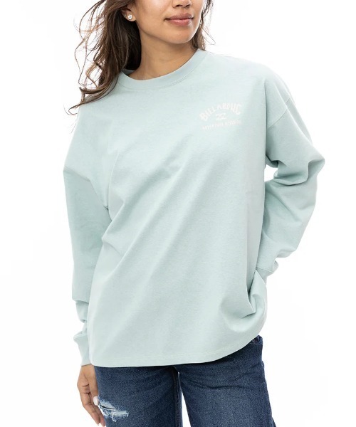 BILLABONG(ビラボン)の「【BILLABONG/ビラボン】24AW ADIV LOGO WARM LS TEE/バックプリント長袖ロンT(Tシャツ/カットソー・レディース・ホワイト/ライトブルー/ブラック・MEDIUM/LARGE)」の12枚目の写真