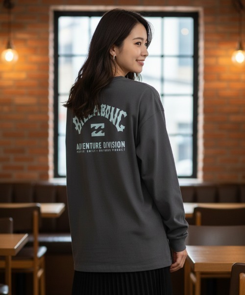 BILLABONG（ビラボン）の「【BILLABONG/ビラボン】24AW ADIV LOGO WARM LS TEE/バックプリント長袖ロンT（Tシャツ/カットソー・レディース・ホワイト/ライトブルー/ブラック・MEDIUM/LARGE）」の17枚目の写真