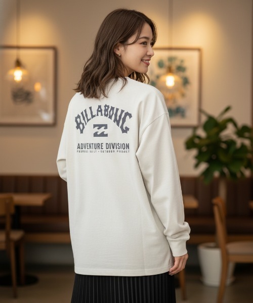 BILLABONG（ビラボン）の「【BILLABONG/ビラボン】24AW ADIV LOGO WARM LS TEE/バックプリント長袖ロンT（Tシャツ/カットソー・レディース・ホワイト/ライトブルー/ブラック・MEDIUM/LARGE）」の19枚目の写真