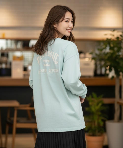 BILLABONG（ビラボン）の「【BILLABONG/ビラボン】24AW ADIV LOGO WARM LS TEE/バックプリント長袖ロンT（Tシャツ/カットソー・レディース・ホワイト/ライトブルー/ブラック・MEDIUM/LARGE）」の15枚目の写真