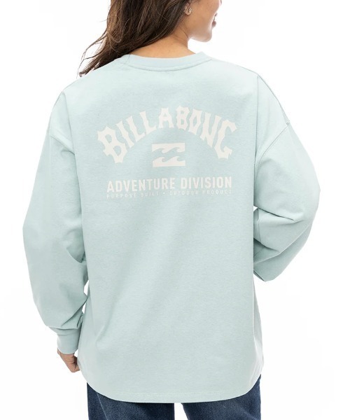 BILLABONG（ビラボン）の「【BILLABONG/ビラボン】24AW ADIV LOGO WARM LS TEE/バックプリント長袖ロンT（Tシャツ/カットソー・レディース・ホワイト/ライトブルー/ブラック・MEDIUM/LARGE）」の14枚目の写真