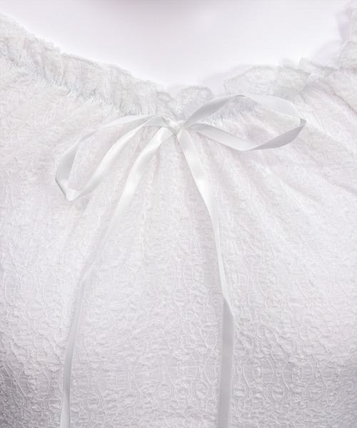 clear（クリア）の「レースレイヤード風カーディガン［韓国ファッション カジュアル］≪AW新作≫（Tシャツ/カットソー・レディース・グレー/ネイビー/ブラック・F）」の17枚目の写真