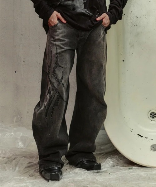 Aesir Studios/アースィアスタジオ/LESLEY RHINESTONE PANTS