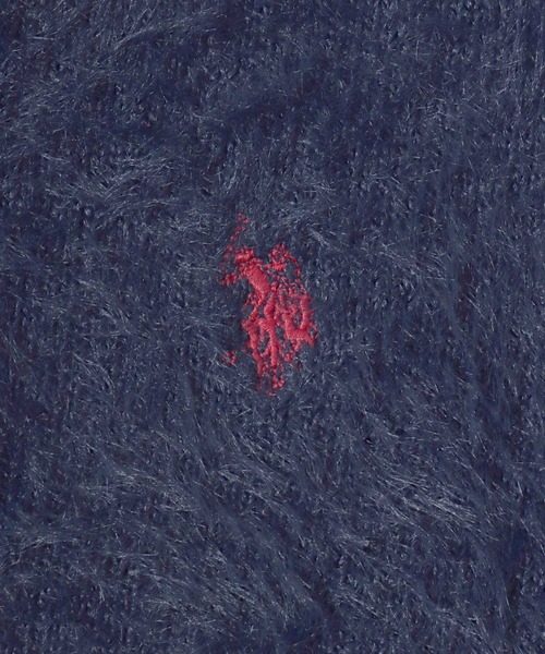 U.S. POLO ASSN.(ユーエスポロアッスン)の「U.S. POLO ASSN./ユーエスポロアッスン オーバーサイズ シャギーニット ロゴ ワンポイント刺繍 クルーネック セーター/レディース メンズ(ニット/セーター・メンズ・ブルー/ベージュ/ネイビー/ブラック/オレンジ・M/L/LL)」の10枚目の写真