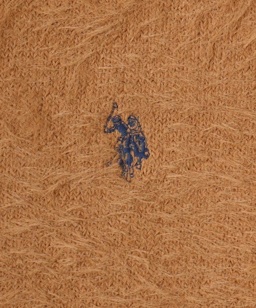 U.S. POLO ASSN.(ユーエスポロアッスン)の「U.S. POLO ASSN./ユーエスポロアッスン オーバーサイズ シャギーニット ロゴ ワンポイント刺繍 クルーネック セーター/レディース メンズ(ニット/セーター・メンズ・ブルー/ベージュ/ネイビー/ブラック/オレンジ・M/L/LL)」の12枚目の写真