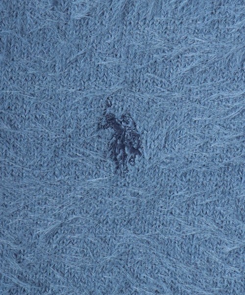 U.S. POLO ASSN.(ユーエスポロアッスン)の「U.S. POLO ASSN./ユーエスポロアッスン オーバーサイズ シャギーニット ロゴ ワンポイント刺繍 クルーネック セーター/レディース メンズ(ニット/セーター・メンズ・ブルー/ベージュ/ネイビー/ブラック/オレンジ・M/L/LL)」の11枚目の写真