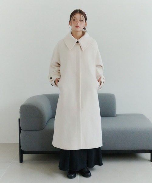 ステンカラーロングコート（ステンカラーコート）｜powwa more
