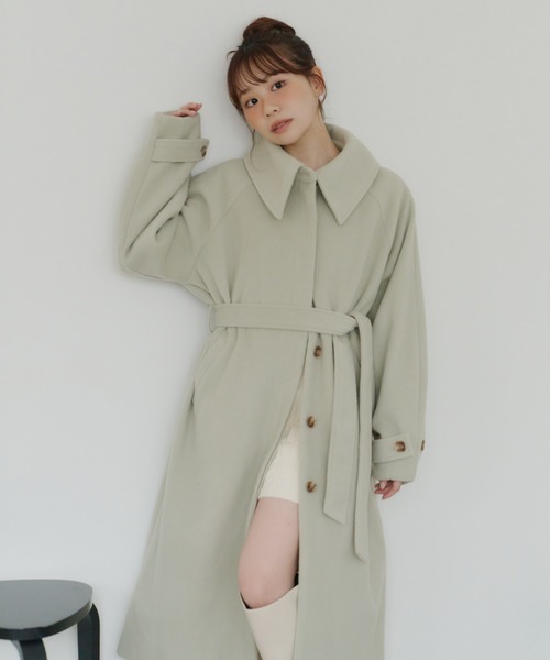 セール】ステンカラーロングコート（ステンカラーコート）｜powwa more