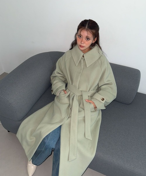 ステンカラーロングコート（ステンカラーコート）｜powwa more