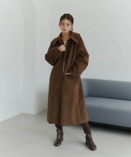 セール】ステンカラーロングコート（ステンカラーコート）｜powwa more