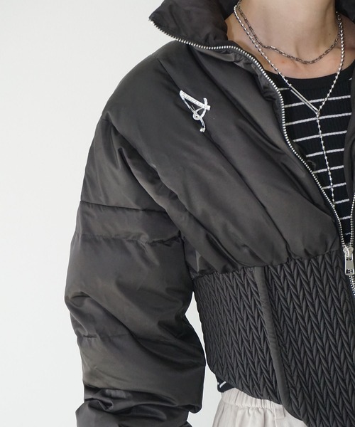 chuclla（チュクラ）の「コルセットヘム パッファーダウンジャケット chw25a064（ダウンジャケット/コート・レディース・ホワイト/ブラック・FREE）」の5枚目の写真