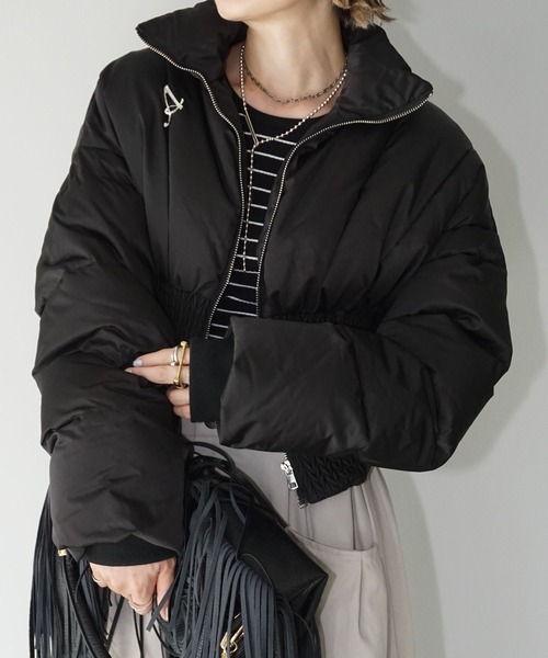 ファーダウン コルセットヘム パッファーダウンジャケット chw25a064