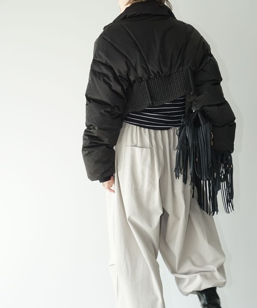 chuclla（チュクラ）の「コルセットヘム パッファーダウンジャケット chw25a064（ダウンジャケット/コート・レディース・ホワイト/ブラック・FREE）」の10枚目の写真