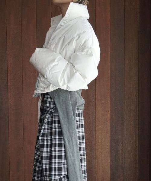chuclla（チュクラ）の「コルセットヘム パッファーダウンジャケット chw25a064（ダウンジャケット/コート・レディース・ホワイト/ブラック・FREE）」の14枚目の写真