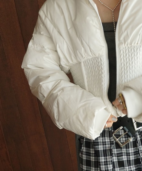chuclla（チュクラ）の「コルセットヘム パッファーダウンジャケット chw25a064（ダウンジャケット/コート・レディース・ホワイト/ブラック・FREE）」の15枚目の写真