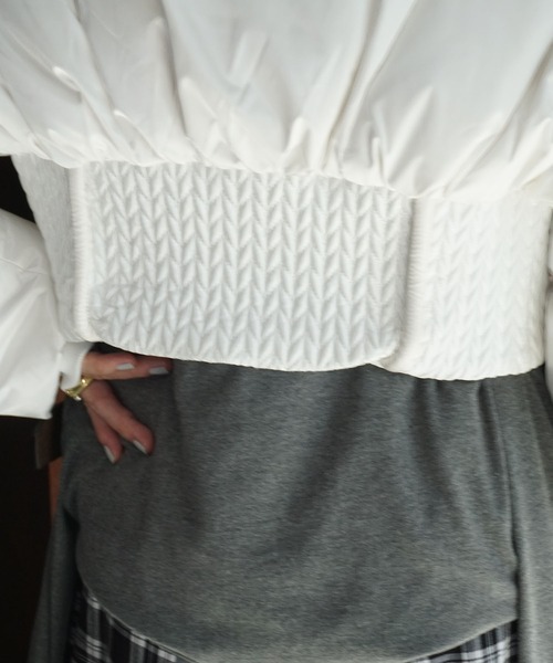 chuclla（チュクラ）の「コルセットヘム パッファーダウンジャケット chw25a064（ダウンジャケット/コート・レディース・ホワイト/ブラック・FREE）」の16枚目の写真