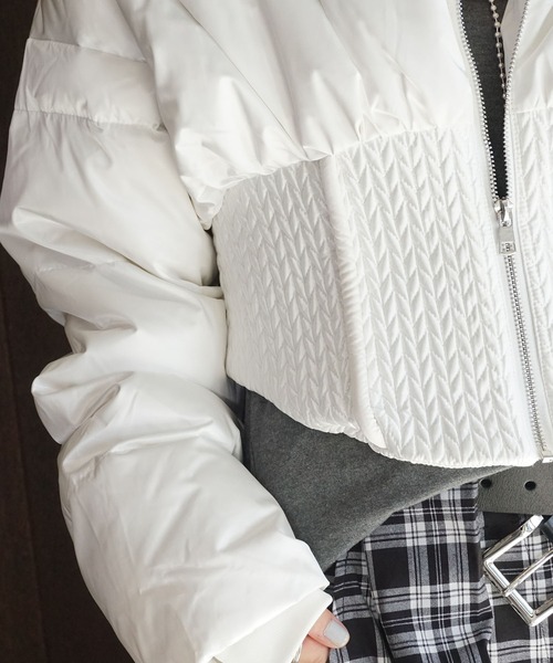 chuclla（チュクラ）の「コルセットヘム パッファーダウンジャケット chw25a064（ダウンジャケット/コート・レディース・ホワイト/ブラック・FREE）」の18枚目の写真