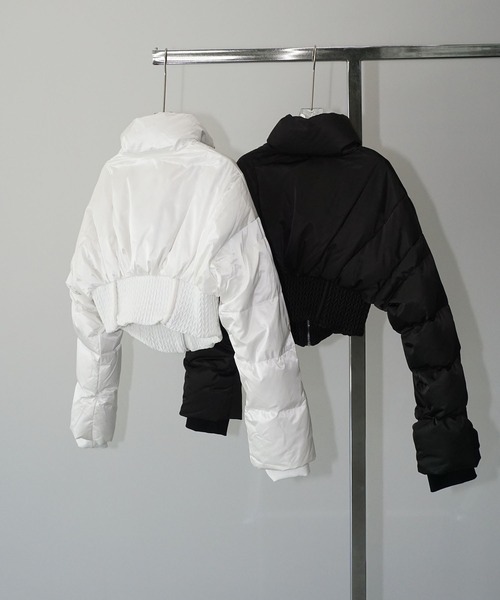 chuclla（チュクラ）の「コルセットヘム パッファーダウンジャケット chw25a064（ダウンジャケット/コート・レディース・ホワイト/ブラック・FREE）」の22枚目の写真