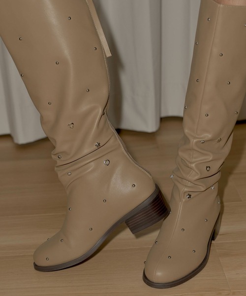 セール】plenty random studs long boots（ブーツ）｜WILLFULLY