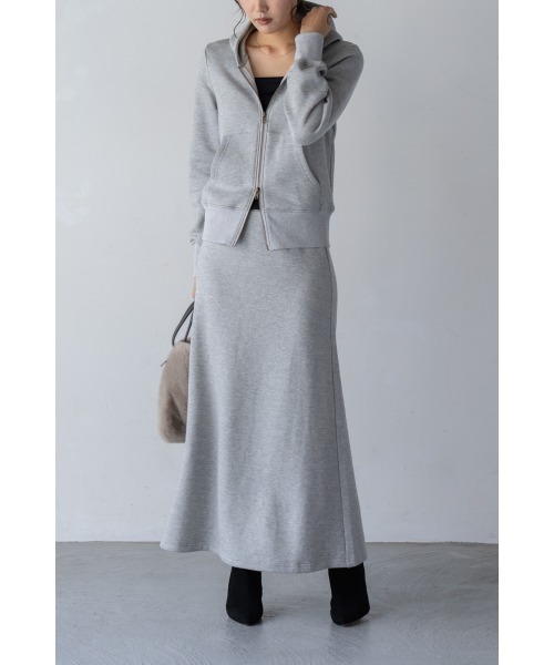 M.deux(エムドゥ)の「●《セットアップ対応》裏起毛パーカー●/ジップパーカー(パーカー・レディース・グレー/ブラック・MEDIUM)」の10枚目の写真