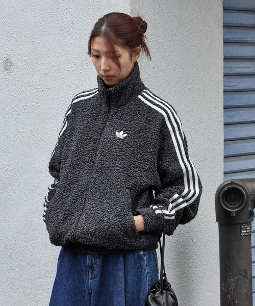 美品adidas☆ニット ジャケット ブルゾン adidas/アディダス ORI BOUCLE FB TT ブークレニット トラック