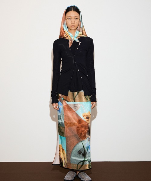 THINGS THAT MATTER(シングス ザット マター)の「MANY WAY LAYERED TOPS / メニーウェイレイヤードトップス(Tシャツ/カットソー・レディース・ブラック/レッド/ボルドー/ネイビー・FREE)」の2枚目の写真