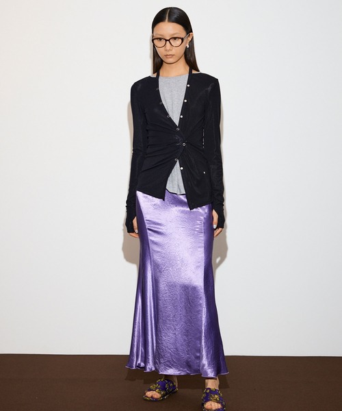 THINGS THAT MATTER(シングス ザット マター)の「MANY WAY LAYERED TOPS / メニーウェイレイヤードトップス(Tシャツ/カットソー・レディース・ブラック/レッド/ボルドー/ネイビー・FREE)」の6枚目の写真