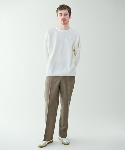 Gymphlex | ワッフル クルーネック長袖プルオーバー MEN（Tシャツ