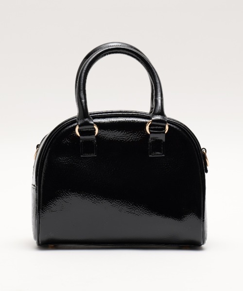 DEVICE(デバイス)の「【DEVICE GAL】Night Queen 2way エナメル ハンドバッグ ミニ ボストン ショルダーバッグ(ボストンバッグ・レディース・ブラック/ボルドー/シルバー・FREE)」の5枚目の写真