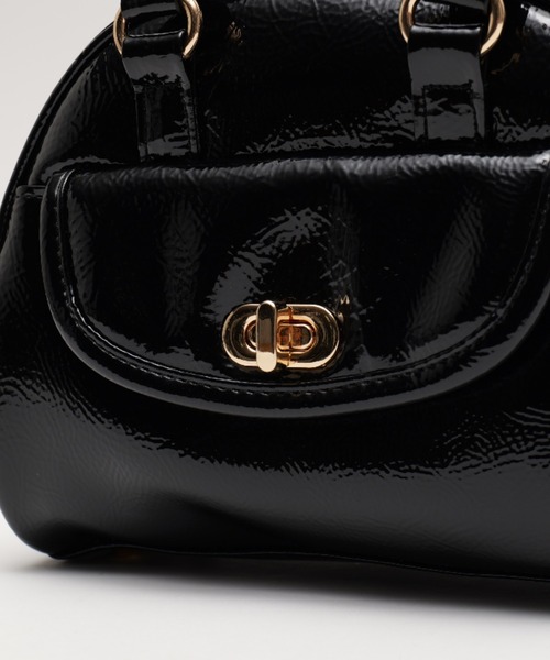 DEVICE(デバイス)の「【DEVICE GAL】Night Queen 2way エナメル ハンドバッグ ミニ ボストン ショルダーバッグ(ボストンバッグ・レディース・ブラック/ボルドー/シルバー・FREE)」の8枚目の写真