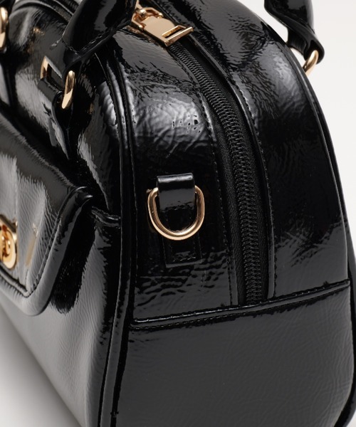 DEVICE(デバイス)の「【DEVICE GAL】Night Queen 2way エナメル ハンドバッグ ミニ ボストン ショルダーバッグ(ボストンバッグ・レディース・ブラック/ボルドー/シルバー・FREE)」の9枚目の写真