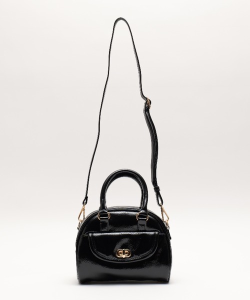 DEVICE(デバイス)の「【DEVICE GAL】Night Queen 2way エナメル ハンドバッグ ミニ ボストン ショルダーバッグ(ボストンバッグ・レディース・ブラック/ボルドー/シルバー・FREE)」の7枚目の写真