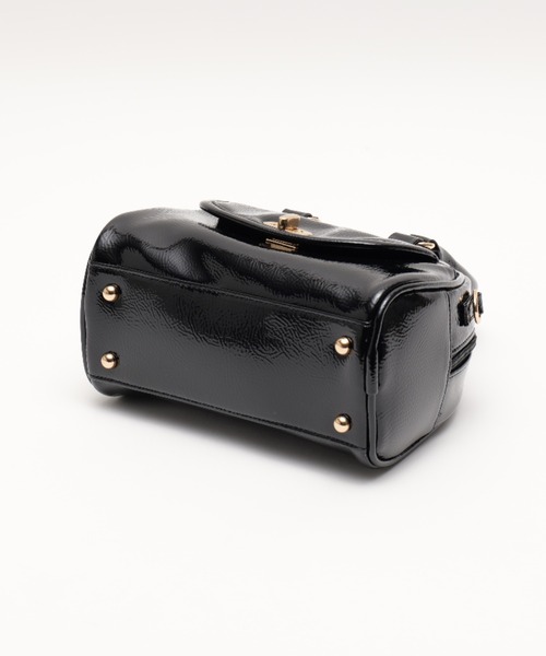 DEVICE(デバイス)の「【DEVICE GAL】Night Queen 2way エナメル ハンドバッグ ミニ ボストン ショルダーバッグ(ボストンバッグ・レディース・ブラック/ボルドー/シルバー・FREE)」の6枚目の写真