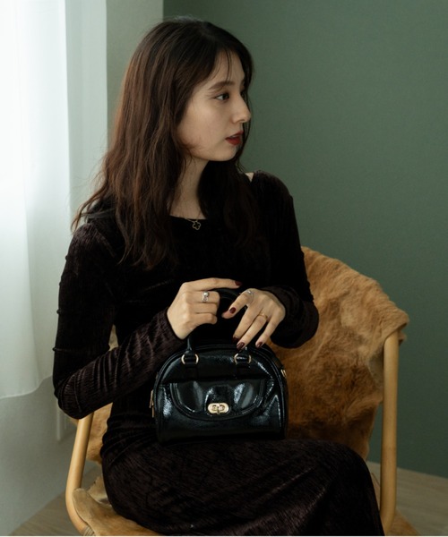 セール】【DEVICE GAL】Night Queen 2way エナメル ハンドバッグ ミニ