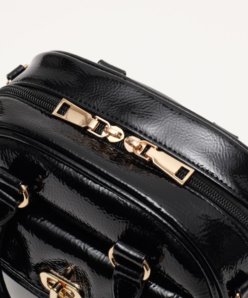 DEVICE(デバイス)の「【DEVICE GAL】Night Queen 2way エナメル ハンドバッグ ミニ ボストン ショルダーバッグ(ボストンバッグ・レディース・ブラック/ボルドー/シルバー・FREE)」の10枚目の写真