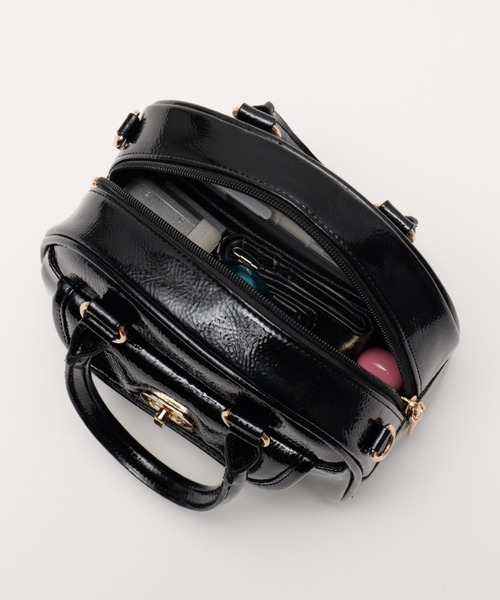 DEVICE(デバイス)の「【DEVICE GAL】Night Queen 2way エナメル ハンドバッグ ミニ ボストン ショルダーバッグ(ボストンバッグ・レディース・ブラック/ボルドー/シルバー・FREE)」の16枚目の写真