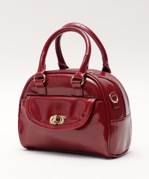 DEVICE(デバイス)の「【DEVICE GAL】Night Queen 2way エナメル ハンドバッグ ミニ ボストン ショルダーバッグ(ボストンバッグ・レディース・ブラック/ボルドー/シルバー・FREE)」の22枚目の写真