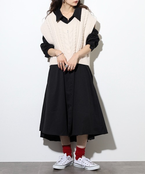 revertical(リバーティカル)の「ロングシャツ(シャツ/ブラウス・メンズ・ブラック/チャコール/カーキ・L/M)」の2枚目の写真