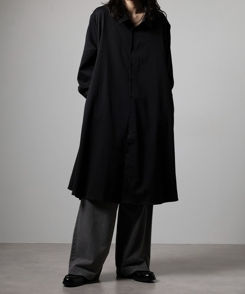 revertical(リバーティカル)の「ロングシャツ(シャツ/ブラウス・メンズ・ブラック/チャコール/カーキ・L/M)」の22枚目の写真