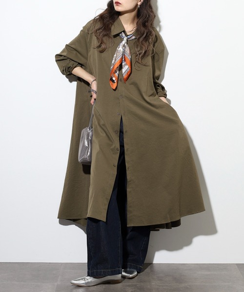 revertical(リバーティカル)の「ロングシャツ(シャツ/ブラウス・メンズ・ブラック/チャコール/カーキ・L/M)」の6枚目の写真